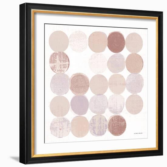 Dots II Square II Blush-Michael Mullan-Framed Art Print