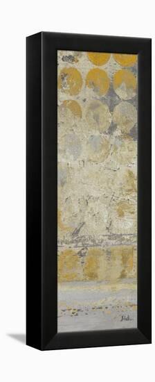 Dots on Gold Panel II-Patricia Pinto-Framed Stretched Canvas