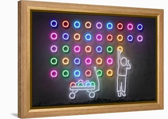 Dots-Octavian Mielu-Framed Stretched Canvas