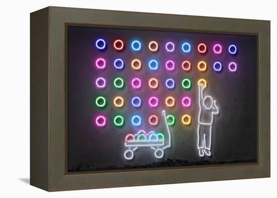 Dots-Octavian Mielu-Framed Stretched Canvas