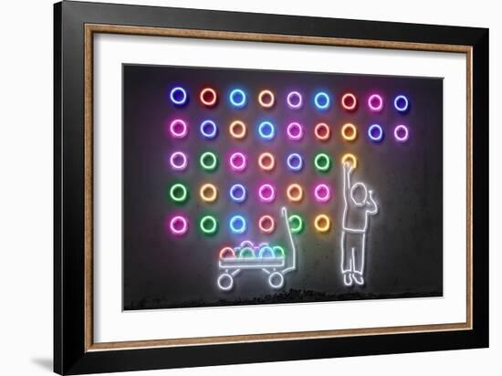 Dots-O.M.-Framed Giclee Print