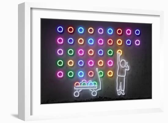 Dots-O.M.-Framed Giclee Print