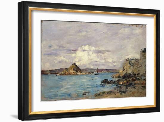 Douarnenez: the Bay (Draft); La Baie (Esquisse), 1895-1897-Eugène Boudin-Framed Giclee Print