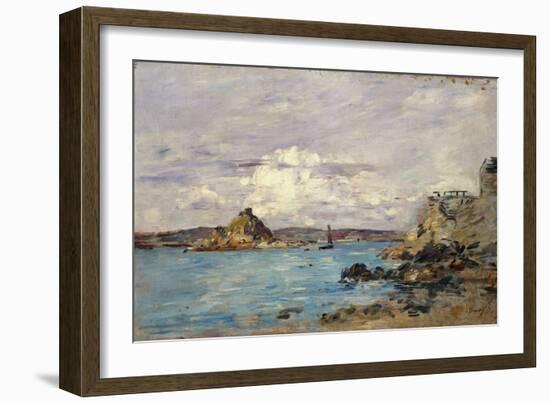 Douarnenez: The Bay (Draft) - La Baie (Esquisse). Ca. 1895-97-Eugène Boudin-Framed Giclee Print