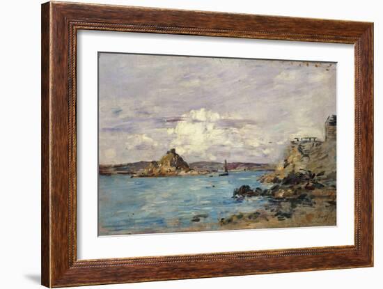 Douarnenez: The Bay (Draft) - La Baie (Esquisse). Ca. 1895-97-Eugène Boudin-Framed Giclee Print