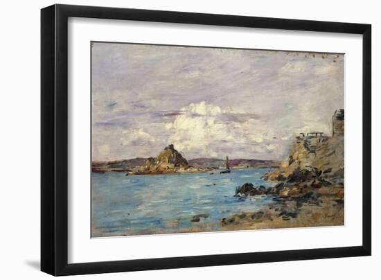 Douarnenez: The Bay (Draft) - La Baie (Esquisse). Ca. 1895-97-Eugène Boudin-Framed Giclee Print