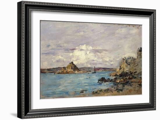 Douarnenez: The Bay (Draft) - La Baie (Esquisse). Ca. 1895-97-Eugène Boudin-Framed Giclee Print