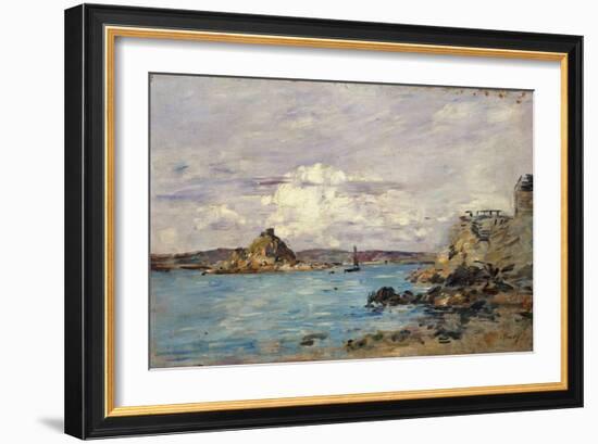 Douarnenez: The Bay (Draft) - La Baie (Esquisse). Ca. 1895-97-Eugène Boudin-Framed Giclee Print