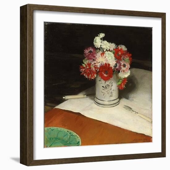 Double Anemones, 1921 (Oil on Canvas)-William Nicholson-Framed Giclee Print