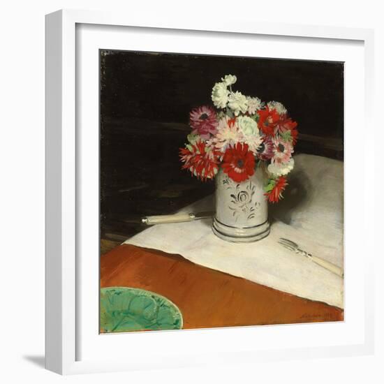 Double Anemones, 1921 (Oil on Canvas)-William Nicholson-Framed Giclee Print