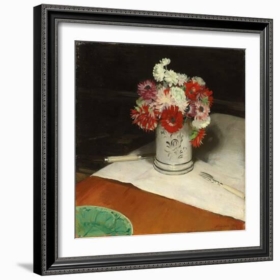 Double Anemones, 1921 (Oil on Canvas)-William Nicholson-Framed Giclee Print