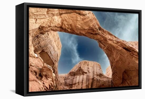 Double Arch. Arches National Park. Utah, USA.-Tom Norring-Framed Premier Image Canvas