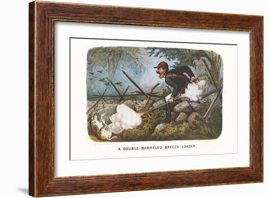 Double-Barreled Breech-Loader-Currier & Ives-Framed Art Print