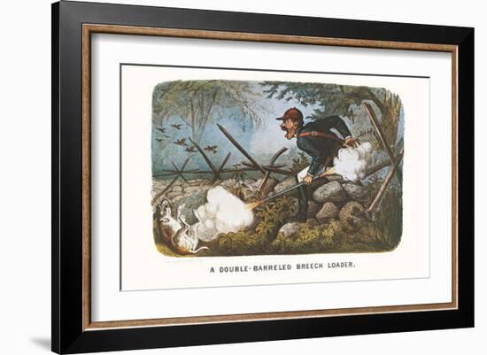 Double-Barreled Breech-Loader-Currier & Ives-Framed Art Print