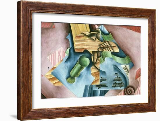 Double Bass and Vase-Juan Gris-Framed Art Print