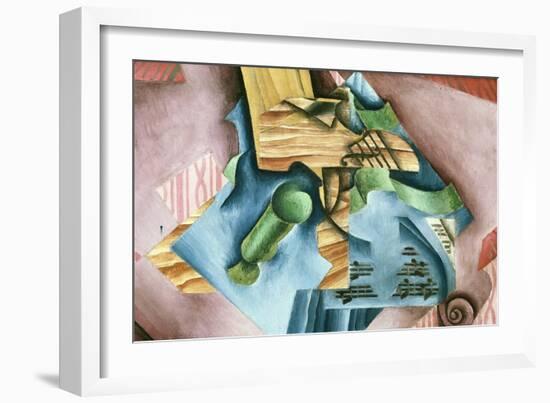 Double Bass and Vase-Juan Gris-Framed Art Print