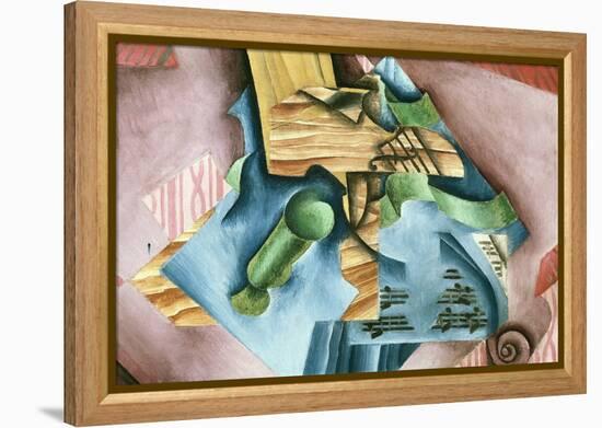 Double Bass and Vase-Juan Gris-Framed Stretched Canvas