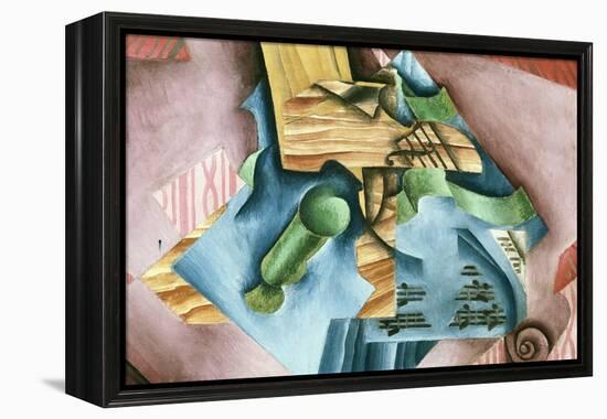 Double Bass and Vase-Juan Gris-Framed Stretched Canvas