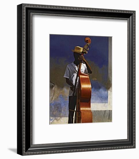 Double Bass Player, Cuba-Angelo Cavalli-Framed Art Print