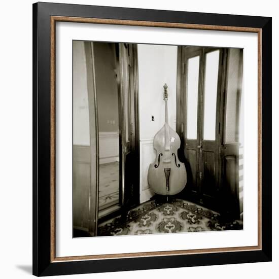 Double Bass Resting Against Wall Inside Palacio De Valle, Cienfuegos, Cuba-Lee Frost-Framed Photographic Print