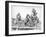 Double Canoe with Oarsmen, Hawaii, 18th Century-John Webber-Framed Giclee Print