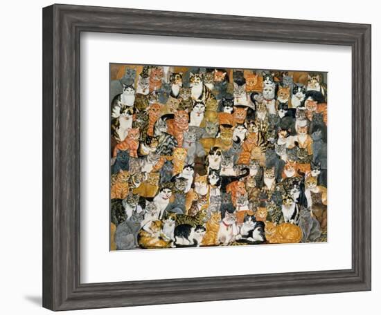 Double Cat-Spread-Ditz-Framed Giclee Print