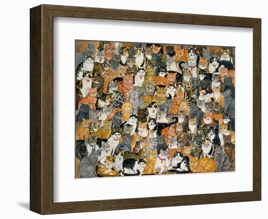 Double Cat-Spread-Ditz-Framed Giclee Print