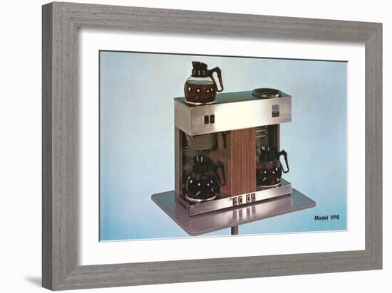 Double Coffee-Maker, Retro-null-Framed Art Print