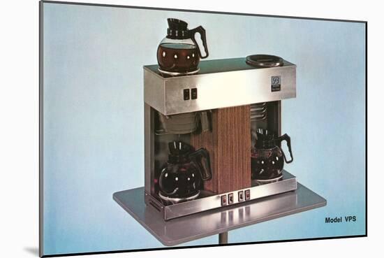 Double Coffee-Maker, Retro-null-Mounted Art Print
