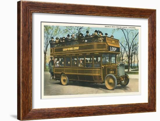 Double Deck Motor Coach, Chicago, Illinois-null-Framed Art Print