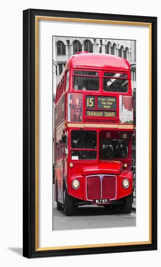 Double-Decker bus, London-Pangea Images-Framed Art Print