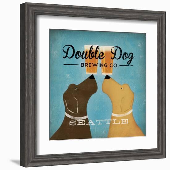 Double Dog Brewing Co. Seattle Brown Dog-Ryan Fowler-Framed Art Print