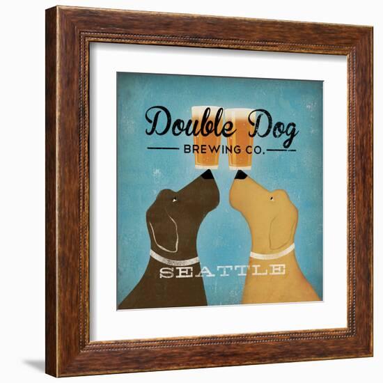 Double Dog Brewing Co. Seattle Brown Dog-Ryan Fowler-Framed Art Print