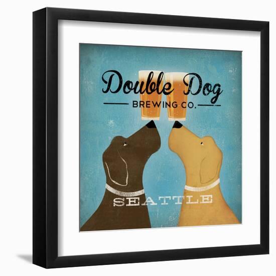 Double Dog Brewing Co. Seattle Brown Dog-Ryan Fowler-Framed Art Print