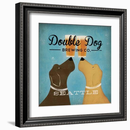 Double Dog Brewing Co. Seattle Brown Dog-Ryan Fowler-Framed Art Print