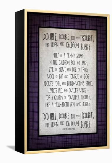 Double Double Toil-Kimberly Glover-Framed Premier Image Canvas