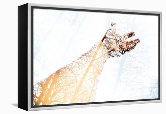 Double Exposure Arm and Hand-Sharpy Shooter-Framed Premier Image Canvas