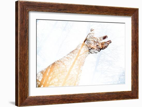 Double Exposure Arm and Hand-Sharpy Shooter-Framed Photographic Print