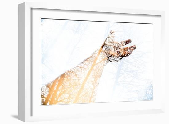 Double Exposure Arm and Hand-Sharpy Shooter-Framed Photographic Print