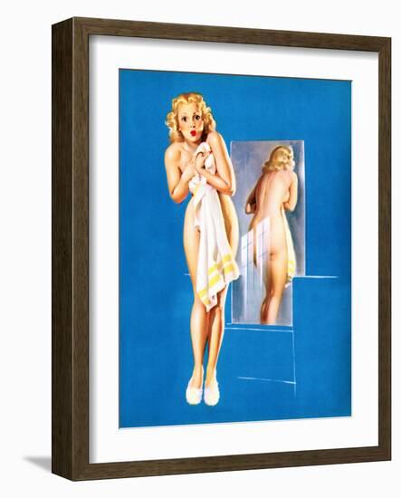 Double Exposure Pin-Up 1940-Gil Elvgren-Framed Premium Giclee Print