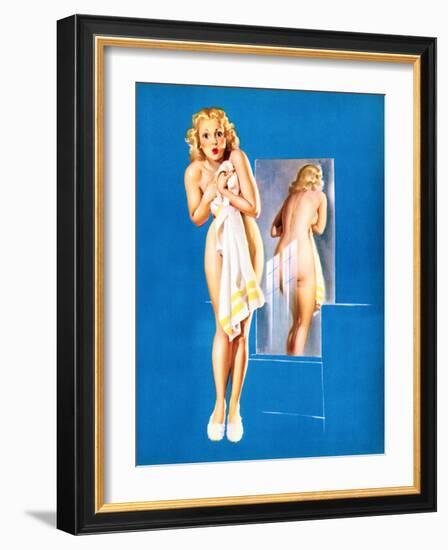 Double Exposure Pin-Up 1940-Gil Elvgren-Framed Premium Giclee Print