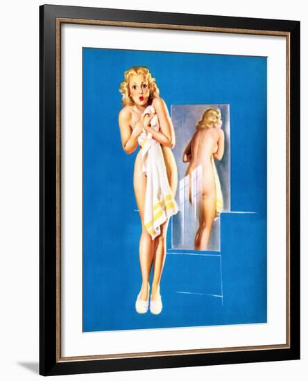 Double Exposure Pin-Up 1940-Gil Elvgren-Framed Art Print