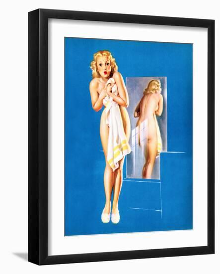 Double Exposure Pin-Up 1940-Gil Elvgren-Framed Art Print