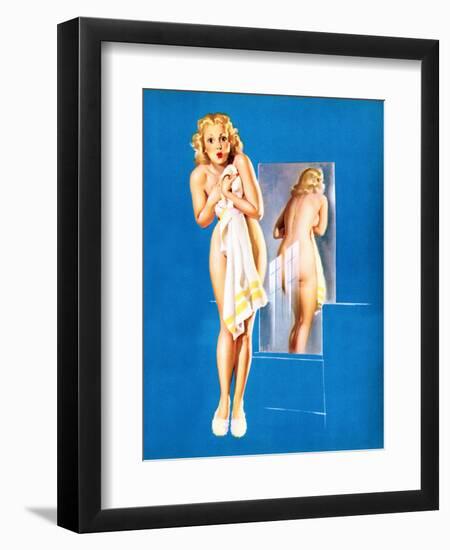 Double Exposure Pin-Up 1940-Gil Elvgren-Framed Art Print