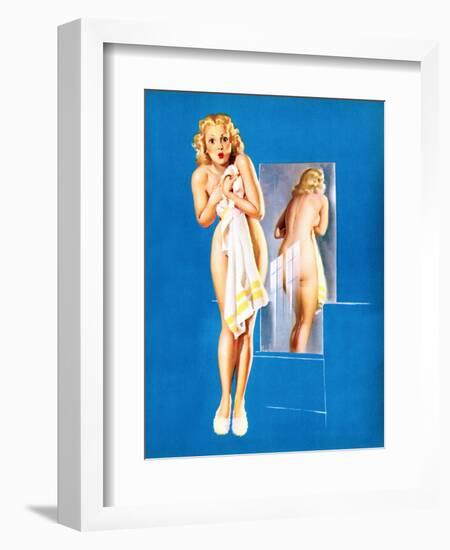 Double Exposure Pin-Up 1940-Gil Elvgren-Framed Art Print