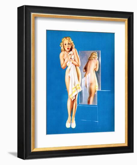 Double Exposure Pin-Up 1940-Gil Elvgren-Framed Art Print