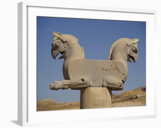 Double-Headed Eagle, Persepolis, UNESCO World Heritage Site, Iran, Middle East-Poole David-Framed Photographic Print