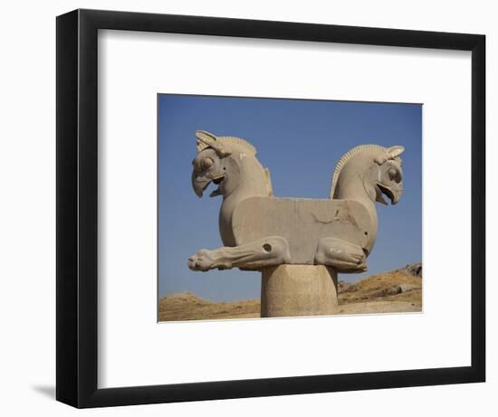 Double-Headed Eagle, Persepolis, UNESCO World Heritage Site, Iran, Middle East-Poole David-Framed Photographic Print