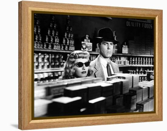 Double Indemnity, Barbara Stanwyck, Fred MacMurray, 1944-null-Framed Stretched Canvas