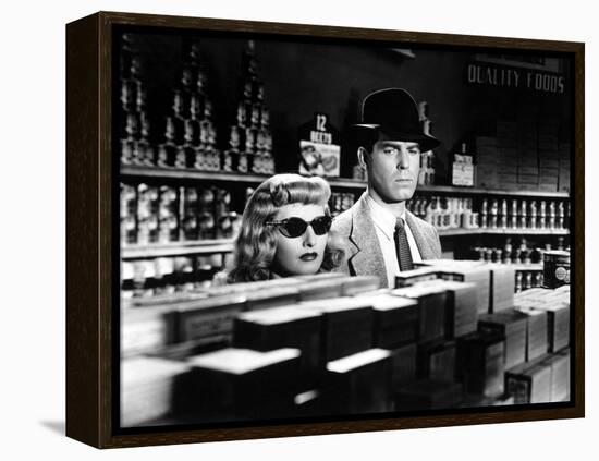 Double Indemnity, Barbara Stanwyck, Fred MacMurray, 1944-null-Framed Stretched Canvas